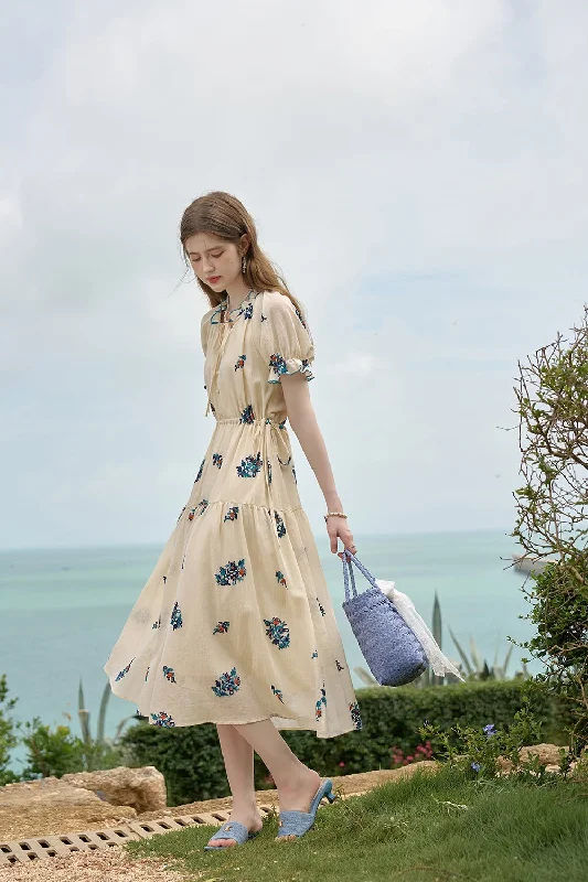 Boutique style A-line Floral Maxi Dress for Women