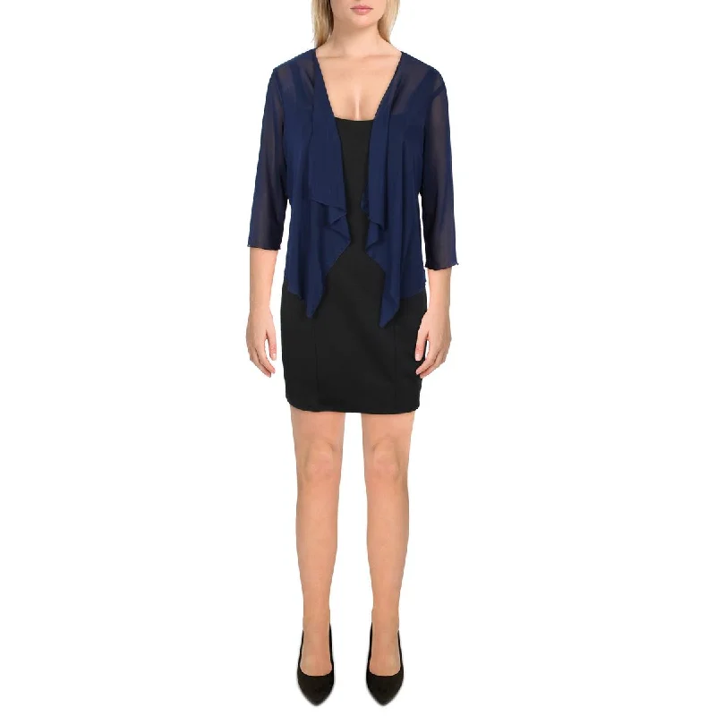 Independent design Connected Apparel Womens Petites Mesh Drapey Bolero