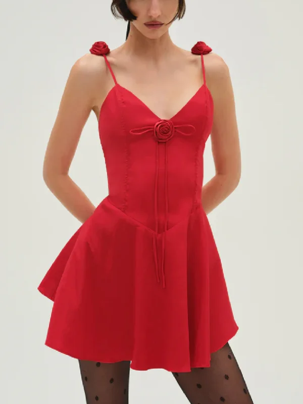 Sports Jumpsuit Rose Drop Waist Mini Dress by For Love and Lemons