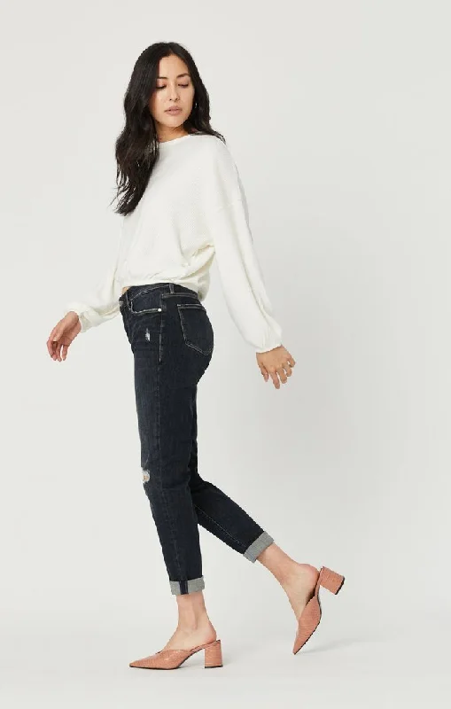 Nightclub Style ADA BOYFRIEND JEANS IN SMOKY RIPPED VINTAGE