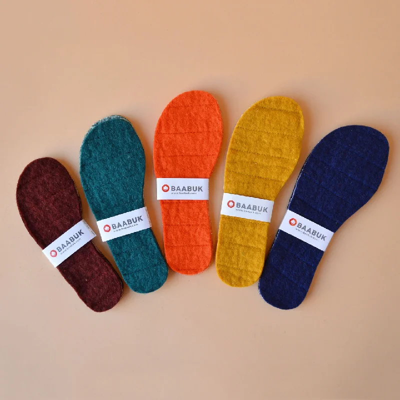 Round neck design Natural Insoles - 100% Felted Wool (Adults 35-44)
