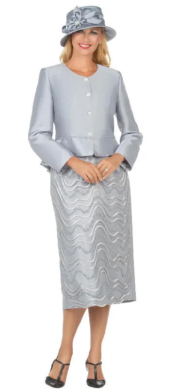Sports Express Giovanna Church Suit G1156-Silver