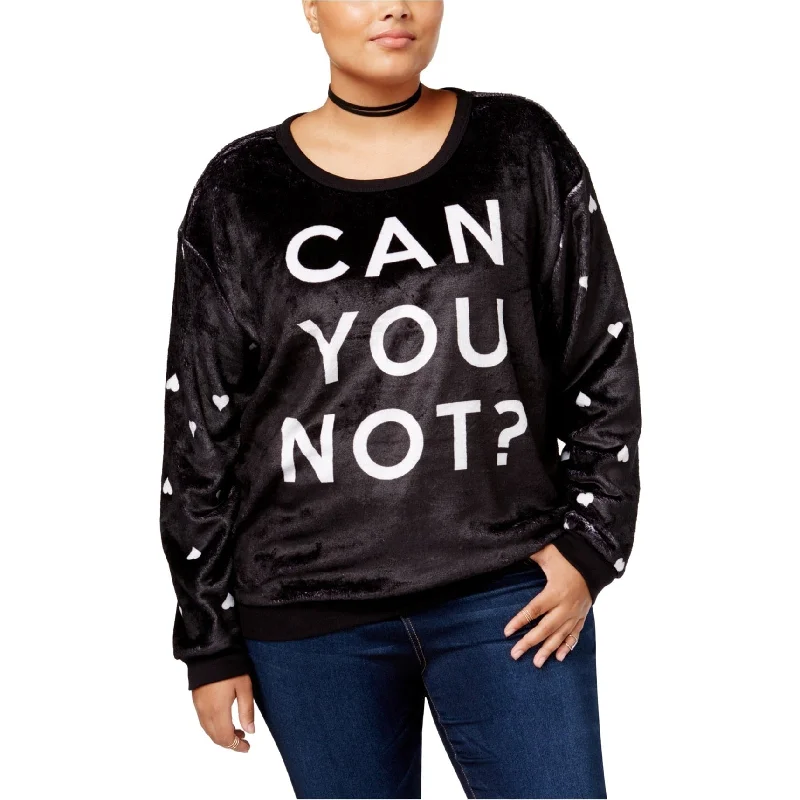 Cool Breeze At Night Gold Rush Womens Can You Not? Sweatshirt, Black, 1X