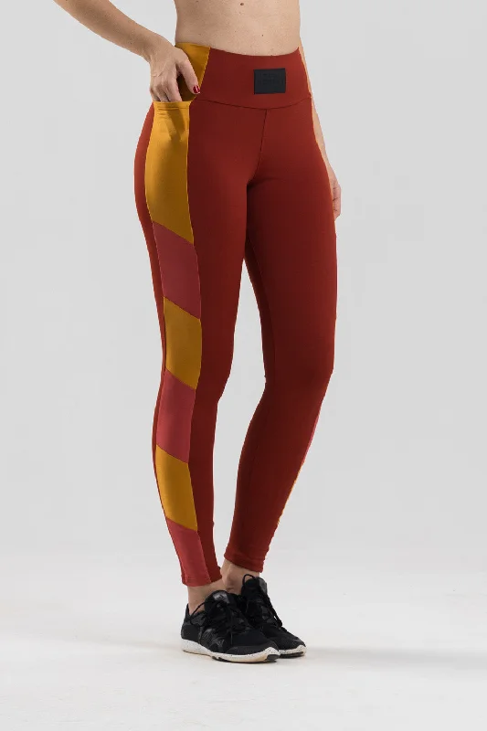 Warm Winter Series Square Leggings - Terracota