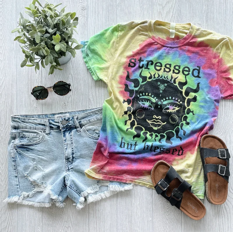 Sports Tights Stressed • Tie Dye Tee