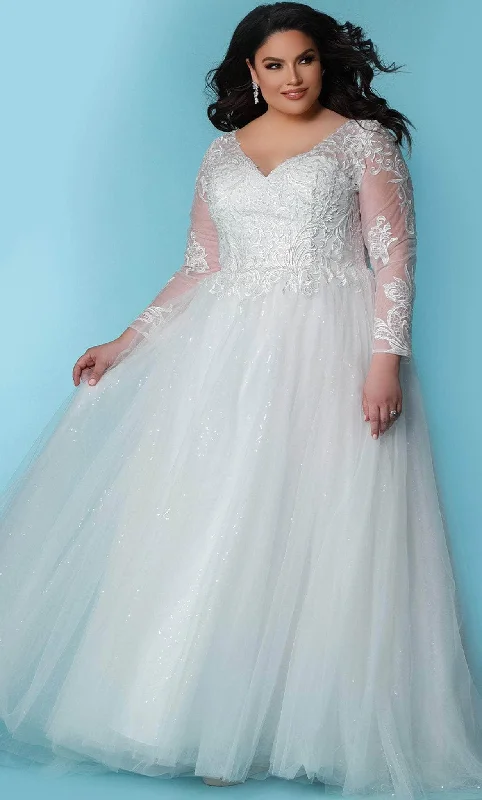 Street Casual Style Sydney's Closet Bridal SC5292 - Conservative A-line Bridal Gown