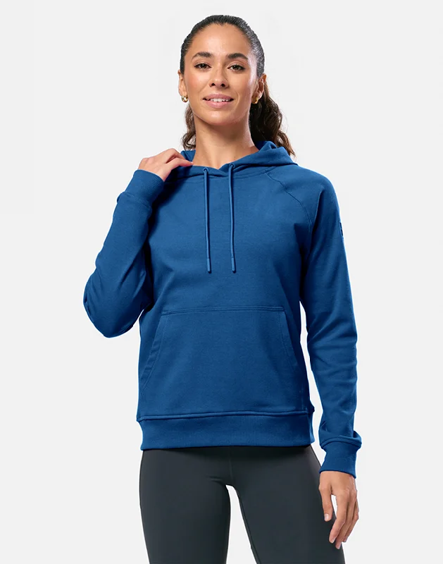 Elegant And Lazy Chill Patch Hoodie in Petrol Blue