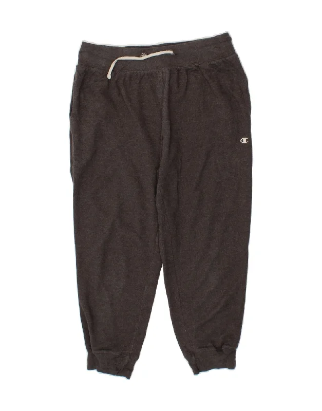 Personalized print CHAMPION Womens Capri Tracksuit Trousers Joggers UK 10 Small  Grey Rayon