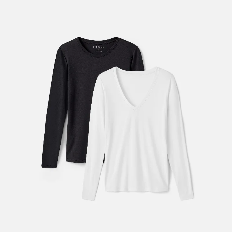 British casual Women's 2 Pack // Long Sleeves