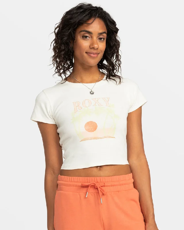 Street Fashion Style Roxy Roxy All Day Tee-Egret