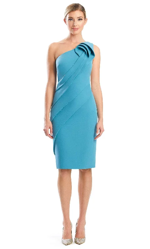 Elegant And Elegant Alexander by Daymor 1789S23 - Draped Applique Cocktail Dress