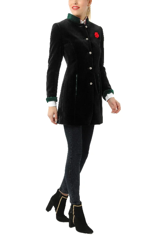 Street Graffiti Design Long blazer from black velvet