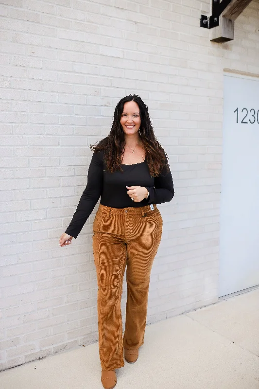 Affordable selection Cordelia Bootcut Corduroy Pants in Camel