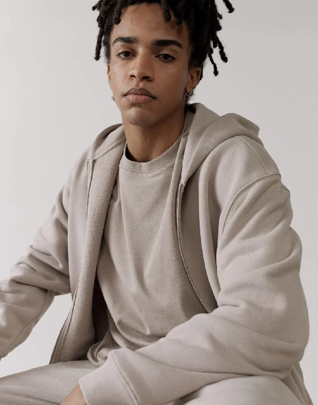 Warm and substantial The Oversized Zip Hoodie in Ashwood
