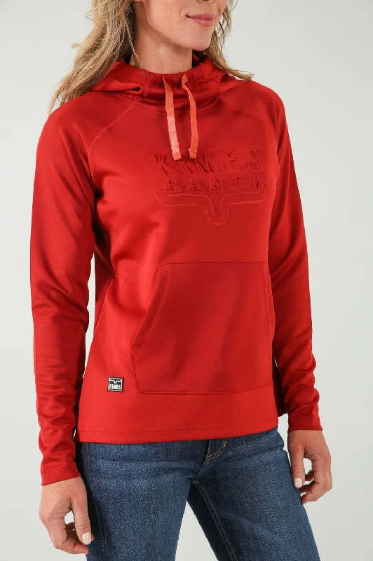 Comfortable and simple Kimes Ranch Womens Sedona Bossed Rust 100% Polyester Hoodie