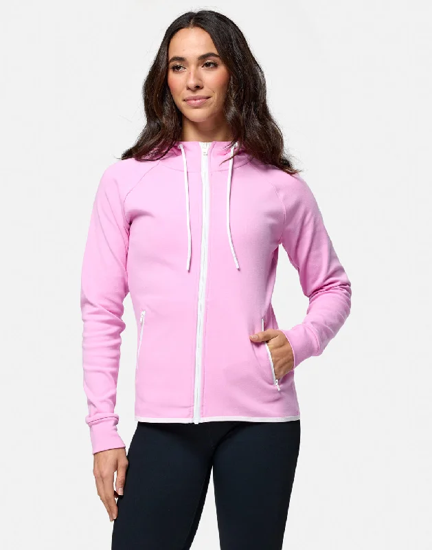 Leisure Travel Chill Zip Hoodie in Cotton Candy