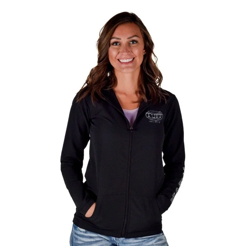 Skirt style Cowgirl Tuff Western Sweatshirt Womens Midweight Logo Black 100788