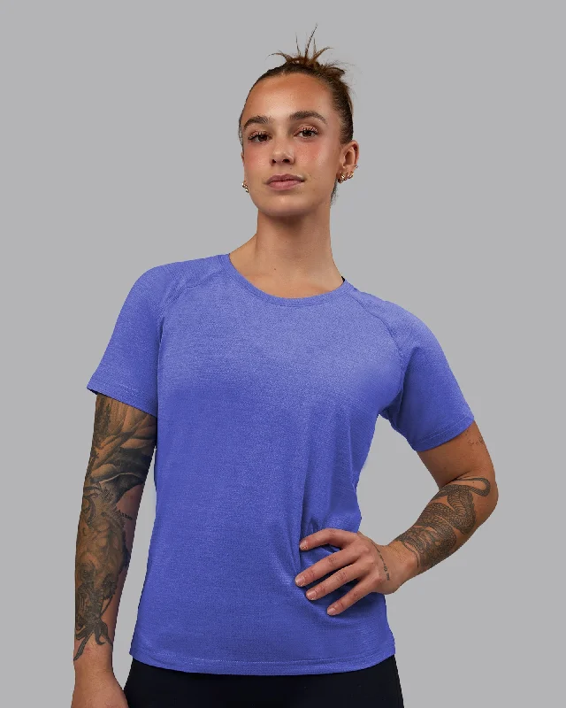 Moisture wicking Perform VapourFLX Tee - Baja Blue Marl