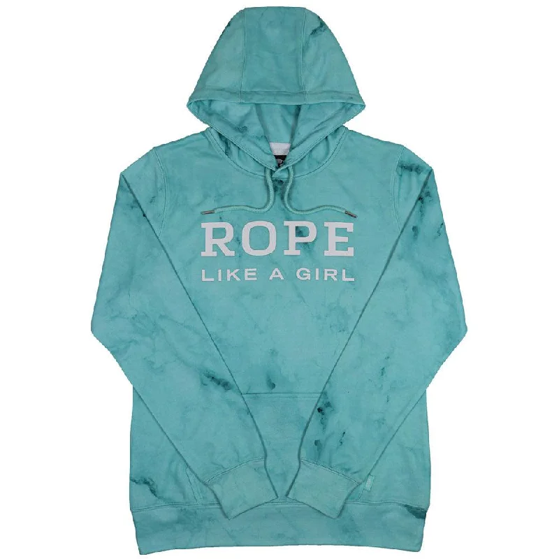 Retro Woolen Jacket Rope Like a Girl Turquoise Hoody
