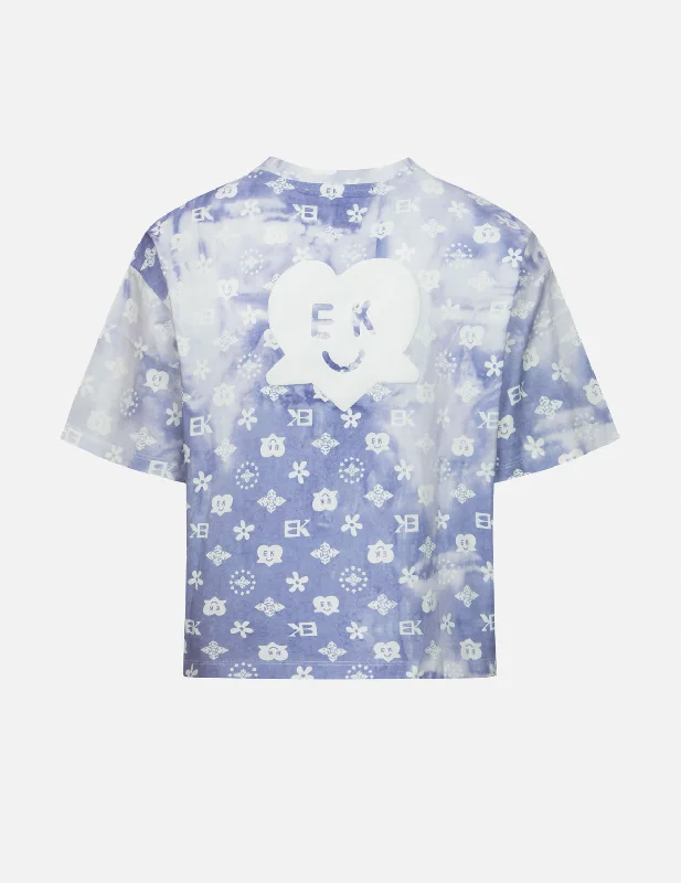 Wandering freely Tie-Dye Allover EK Digital Print Loose Fit T-shirt