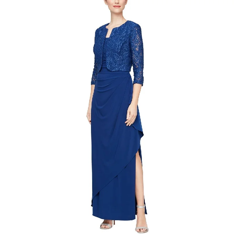 Elegant and noble Alex Evenings Womens Embroidered Mesh Bolero