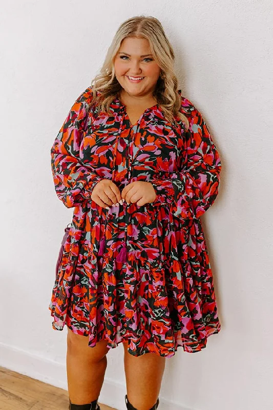 Celebrity Style Sangria Toast Mini Dress Curves