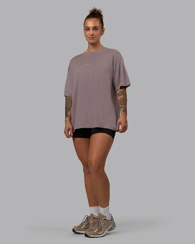 Fun and cute Go-To Modal Oversized Tee - Greyish Purple-Greyish Purple