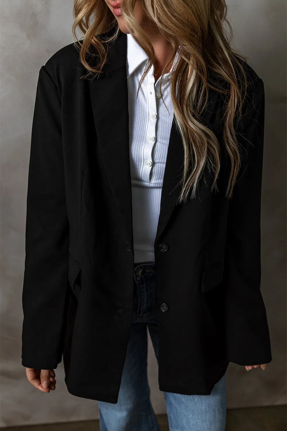 Boutique style Button Up Long Sleeve Blazer