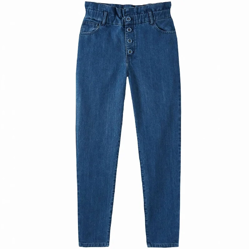 Avant-garde trend Women's Organic Cotton Trousers In Denim