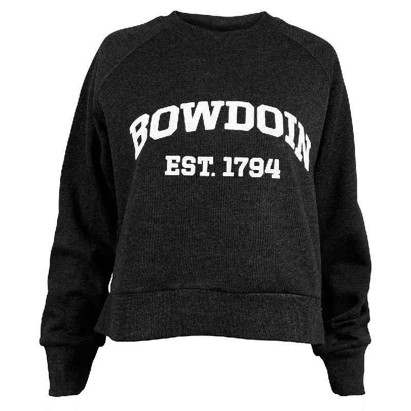 Street Vertical And Horizontal Design Bowdoin Est. 1794 Boxy Raglan Crop from Chicka-D