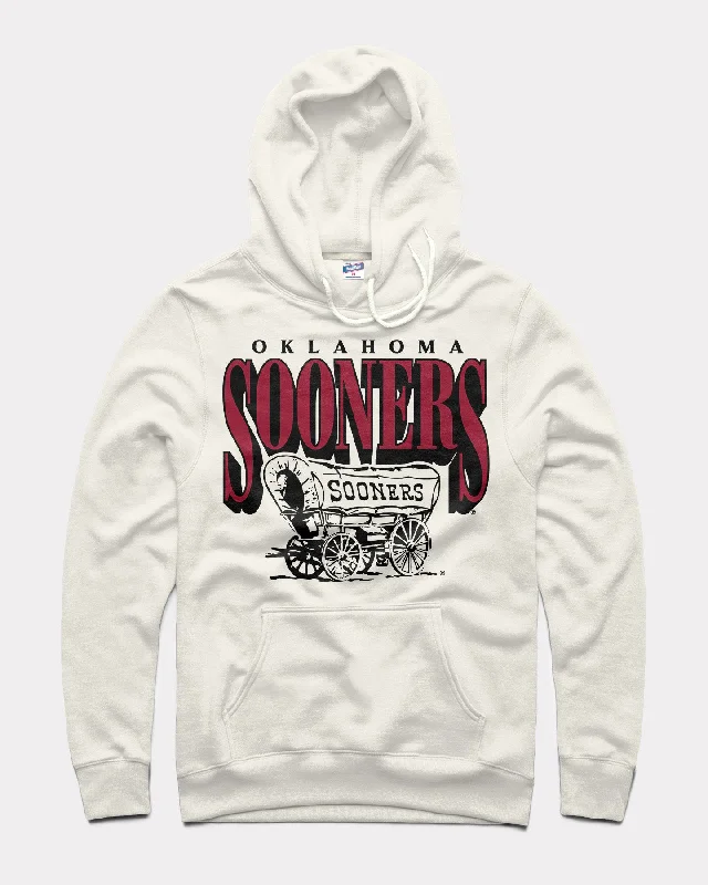 Nightclub Style Oklahoma Sooner Schooner White Hoodie