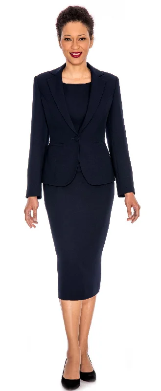 Street Style Giovanna Usher Suit 0823C-Navy