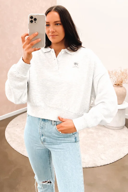 Fashionable and versatile Workgear Fleece Polo Snow Marle
