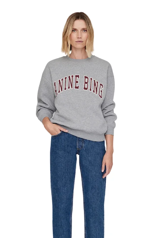 Sports High Waist Style Spencer Sweatshirt in Heather Grey