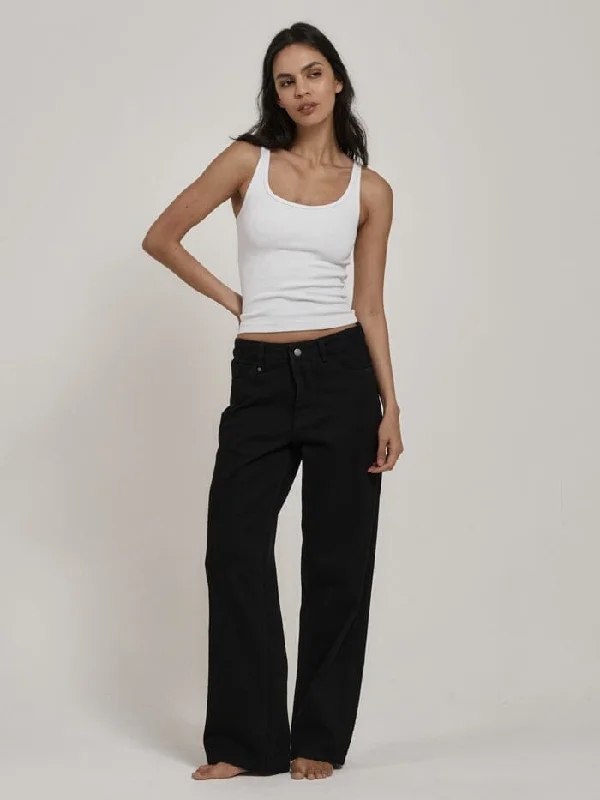 Classic Retro Billie Low Baggie Jean - Black Rinse