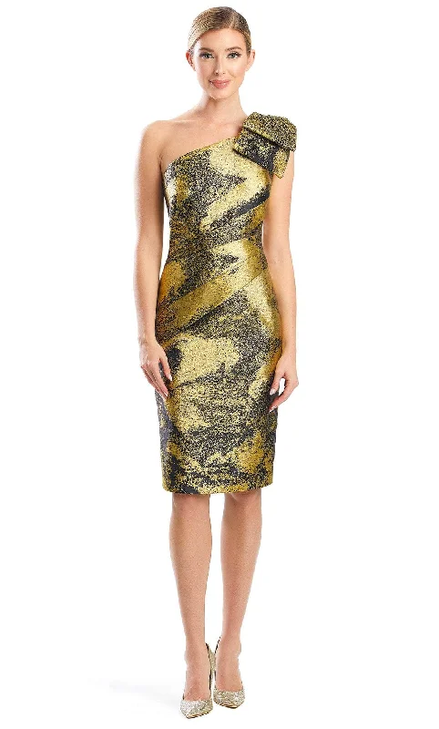 Minimal Style Alexander by Daymor 1772S23 - Bow Appliqued Short Dress