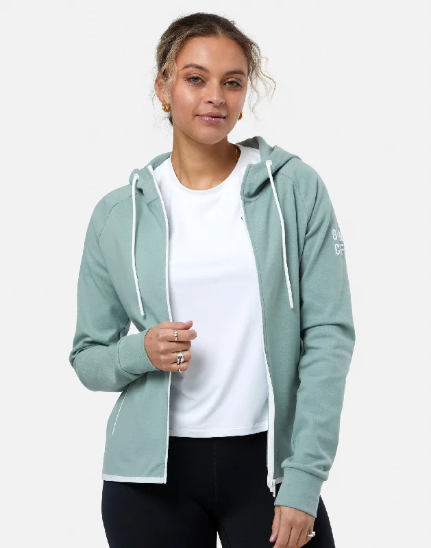 Stand-up collar design Chill Zip Hoodie in Summer Green