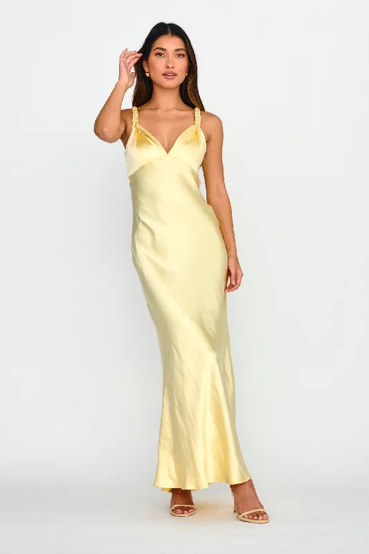 Short skirt design Muraya Braided Strap Maxi Dress Butter