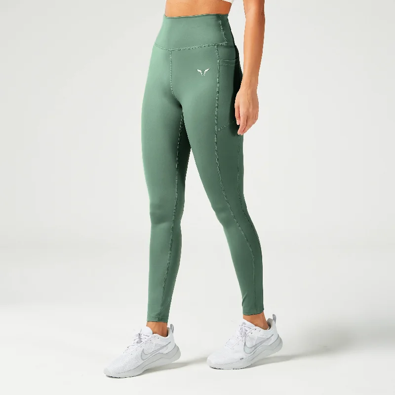 Leisure Travel Essential High Waisted Leggings 27" - Dark Forest