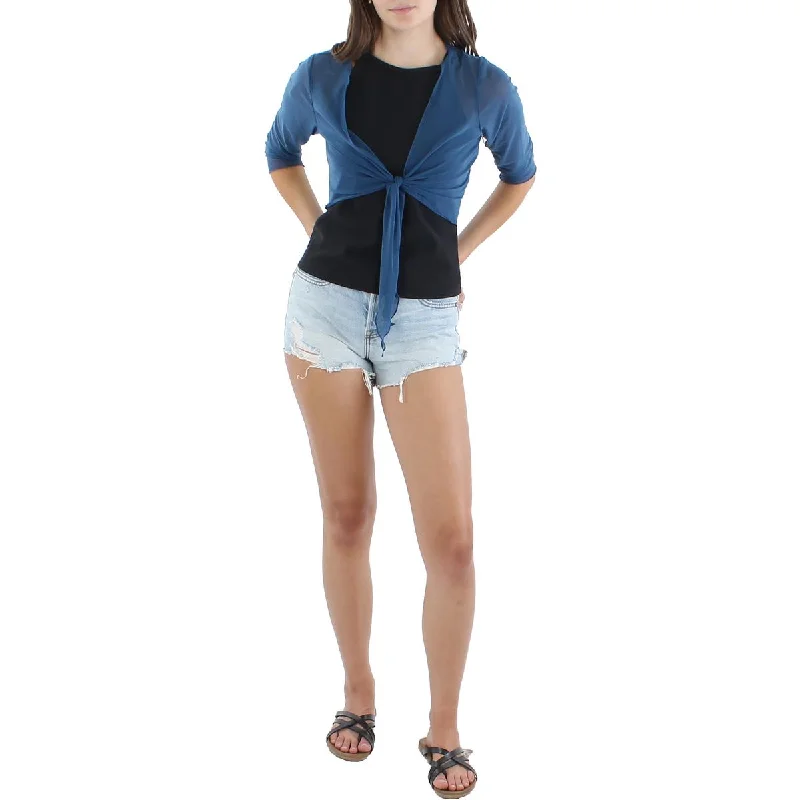 Ultra-lightweight Connected Apparel Womens Petites Mesh Shrug Bolero