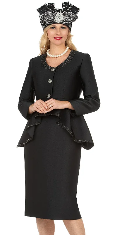 Retro Woolen Jacket Giovanna Church Suit G1167-Black