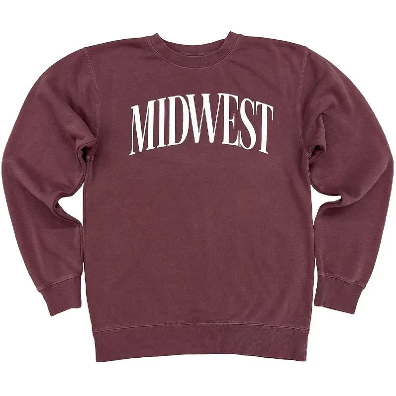 Sports Zipper Style Midwest Arch Pigment Dyed Sweatshirt