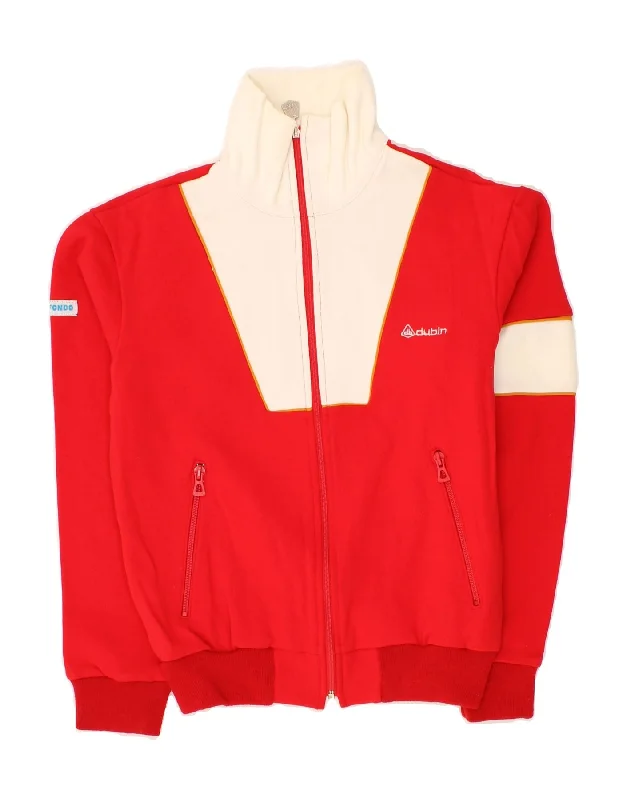 Free and comfortable DUBIN Womens Tracksuit Top Jacket UK 14 Large Red Colourblock