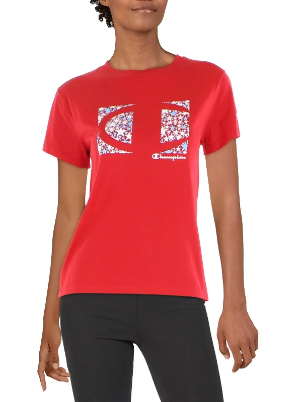 Sports fitness shoes Womens Crewneck Knit Graphic T-Shirt