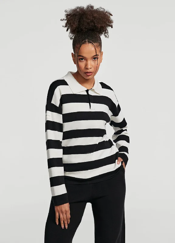 Elegant and noble Varsity Striped Rugby Shirt