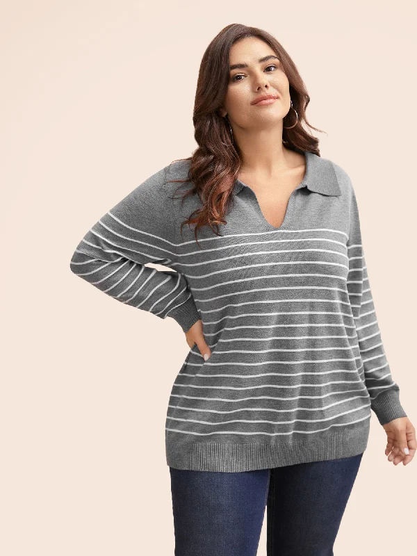 Amazing design Supersoft Essentials Striped Knit Pullover