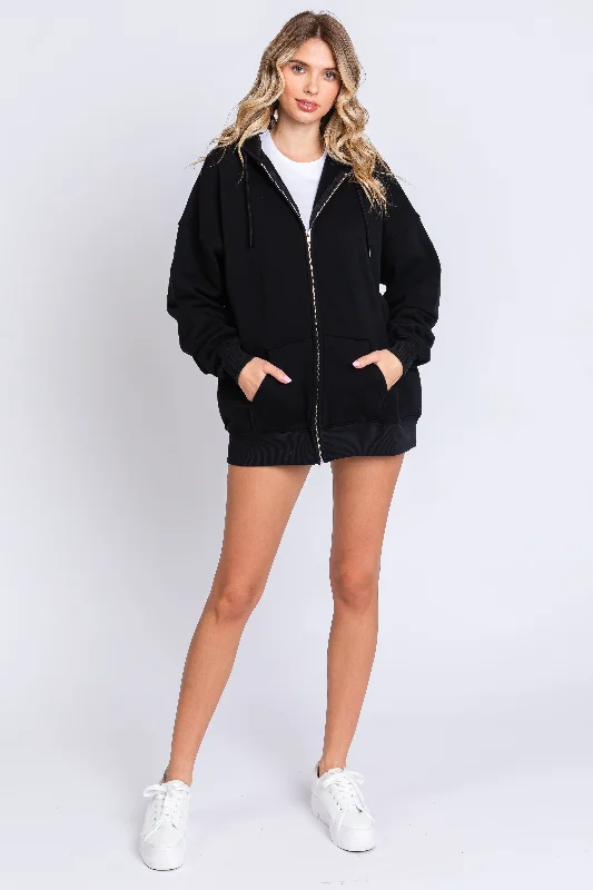 Boutique display Black Hooded Jacket