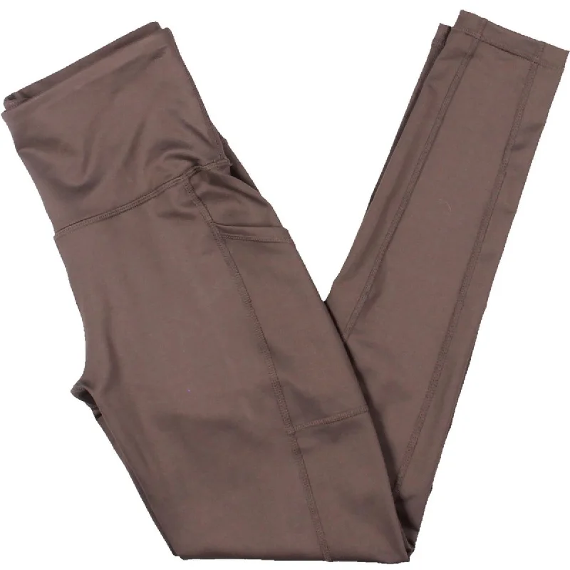 Street Letter Style Womens Compression Pocket Athletic Leggings