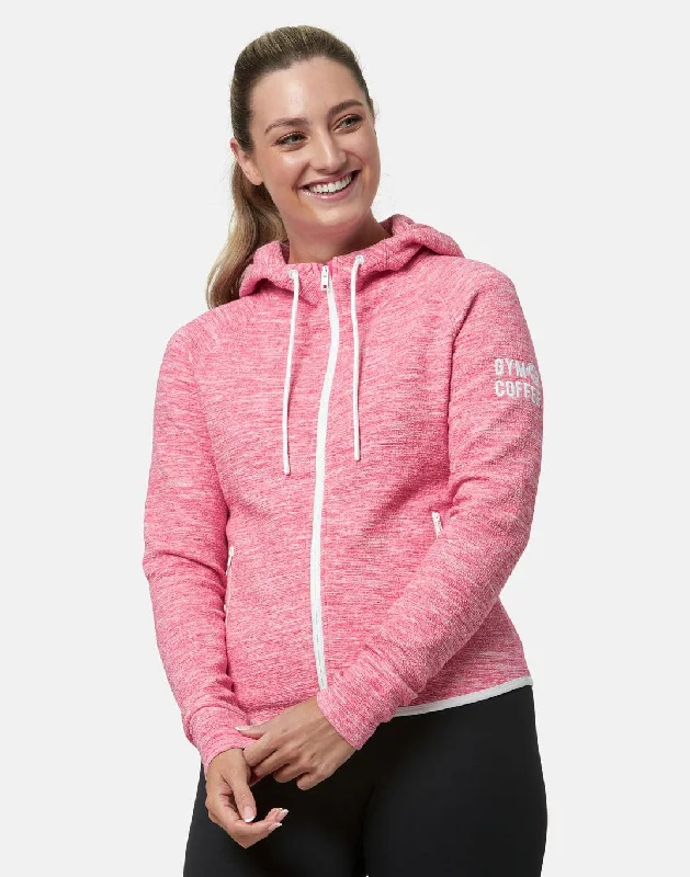 Cool Style Pink Fleck Zip Hoodie