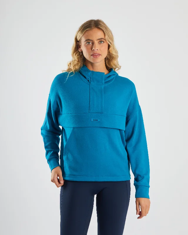 High waist design Rio Half Zip Marine Teal